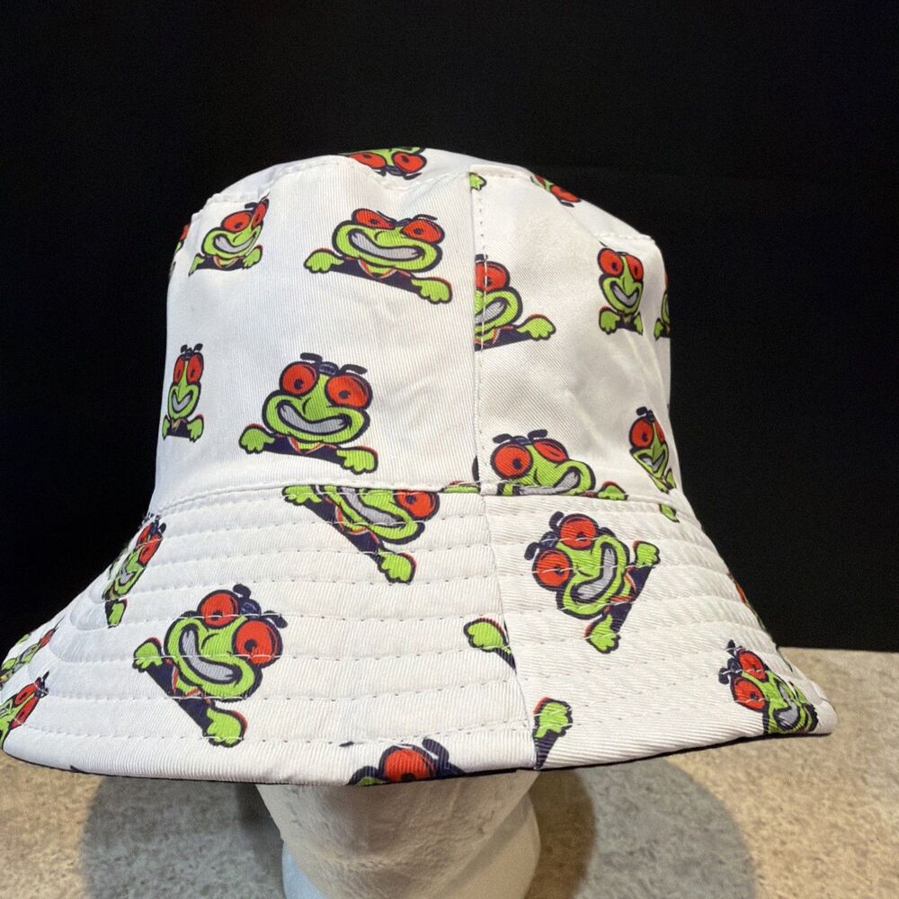 Columbus Blue Jackets Reversible Bucket Hat – Stinger All-Over Print / CBJ Logo - Picture 2 of 6